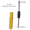 Yellow Screwdriver with Non-slip Plastic Handle